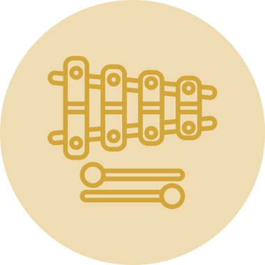 Basit ksilofon vektör çizimi tasarımı