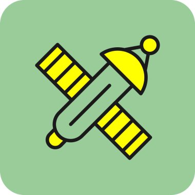 satellite icon, vector illustration simple design