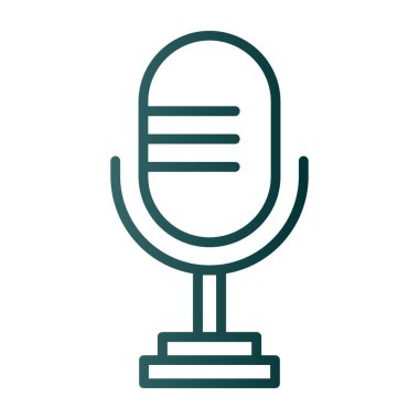 mikrofon simgesi, vektör illüstrasyonu basit tasarım