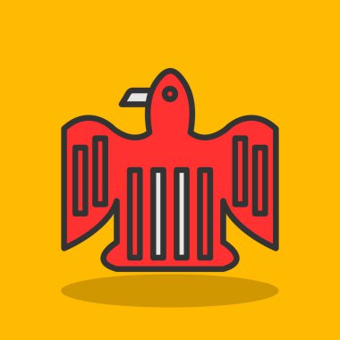 Kuş oyuncağı ikonu. Web için kuş oyuncağı simgesinin düz çizimi