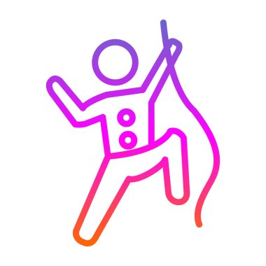 Erkek tırmanıcı simgesi vektör illüstrasyonu