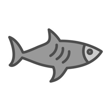 balık simgesi, vektör illüstrasyonu basit tasarım