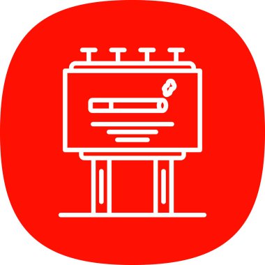 reklam panosu simgesi, vektör illüstrasyonu basit tasarım