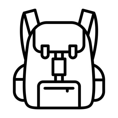 sırt çantası simgesi, grafik tasarımı, vektör illüstrasyonu 