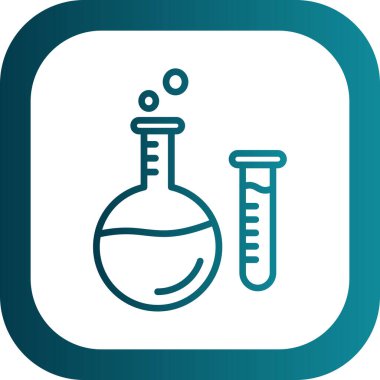 Vektör laboratuvar ikonu, vektör illüstrasyonu. Kimya konsepti                  