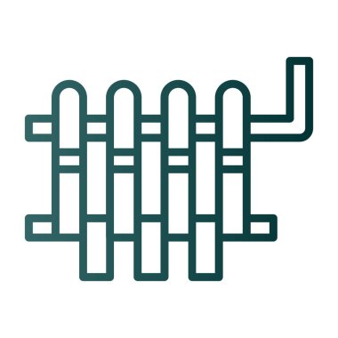 radyatör ağ simgesi, vektör illüstrasyonu