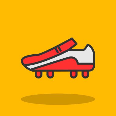 Futbol önyükleme kutsal kişilerin resmi, vektör çizim 