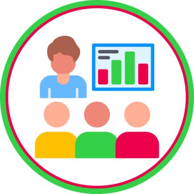 Seyirciler. Web simgesi basit illüstrasyon