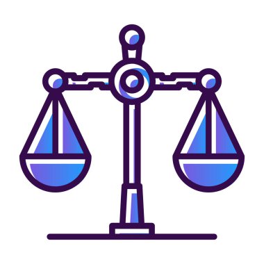 adalet sembolü web simgesi illüstrasyonu 