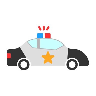 polis vektörü düz renk simgesi