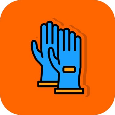 Oyuncu eldivenleri ikon vektör illüstrasyonu