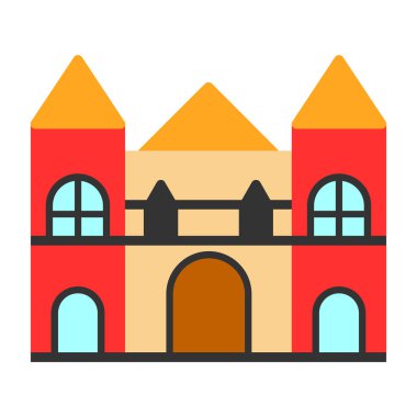 Üniversite Binası renkli vektör simgesi