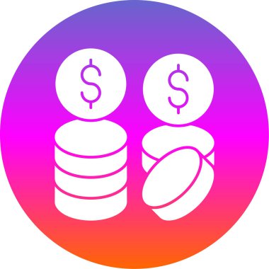 Dolar. Web simgesi basit illüstrasyon