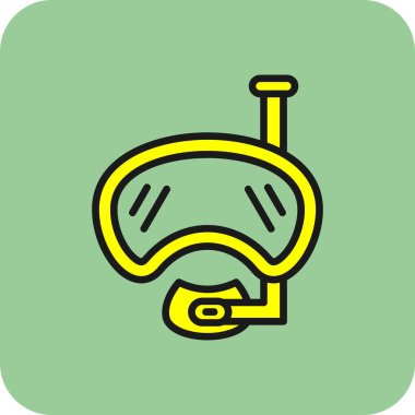 Bir maske simgesinin vektör illüstrasyonu