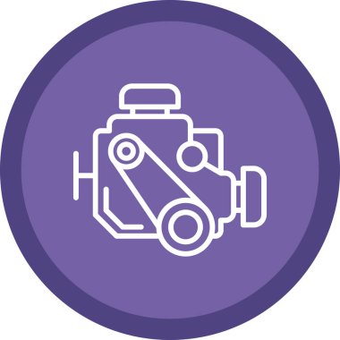 araba motoru simgesi, vektör illüstrasyonu basit tasarım