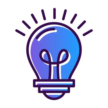 vektör çizim tasarım ampul simgesi 