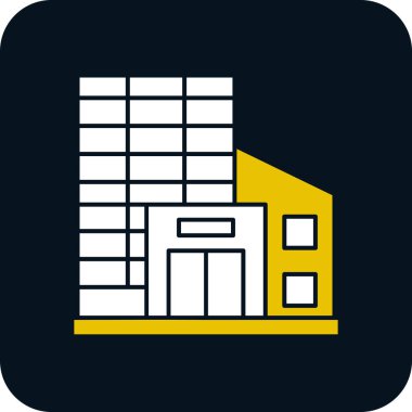 Basit Alışveriş Merkezi simgesi, vektör illüstrasyonu