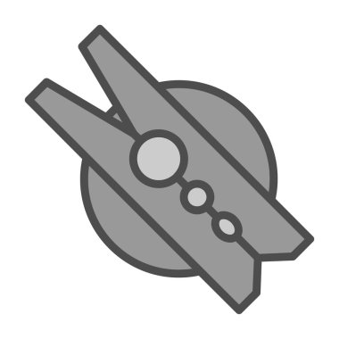 Clothespin düz simgesinin vektör illüstrasyonu 