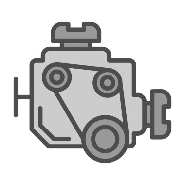 motor simgesi, vektör illüstrasyonu basit tasarım