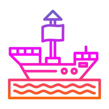 Bir geminin vektör çizimi