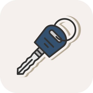 Araba anahtarı. Web simgesi basit illüstrasyon              