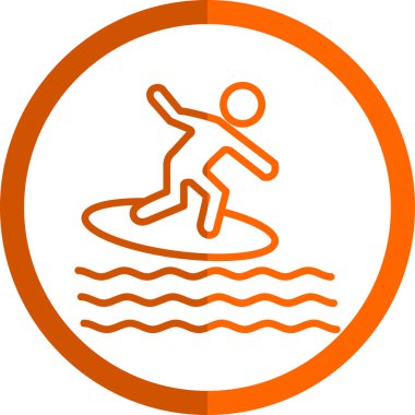 Sörf. Web simgesi basit illüstrasyon
