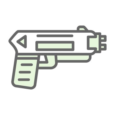 Şok tabancası ağ simgesi, vektör illüstrasyonu