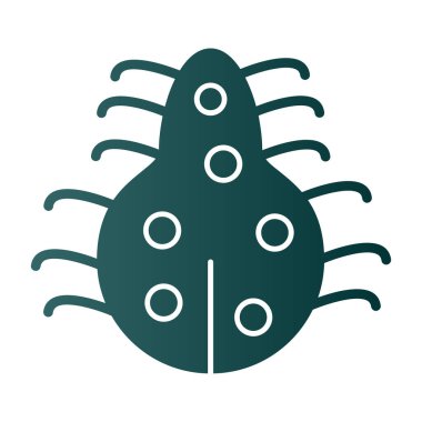 Böcek simgesi. Web tasarımı için virüs vektör simgelerinin düz çizimi