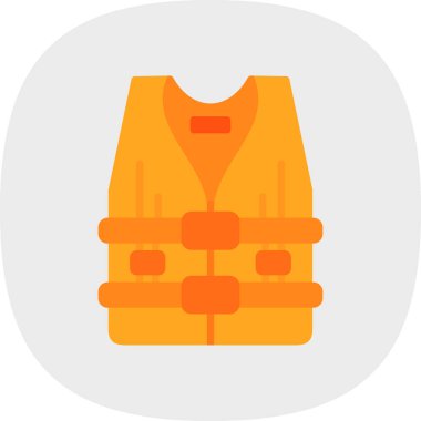 Yelek giysi simgesinin vektör illüstrasyonu 