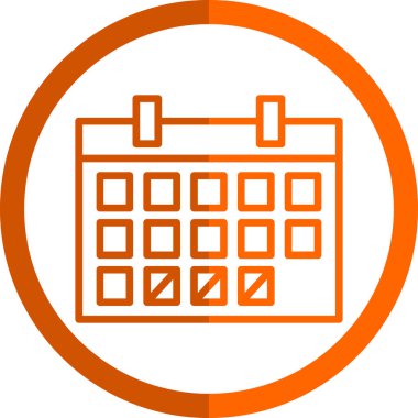 Basit düz zamanlama simgesi, vektör tasarımı