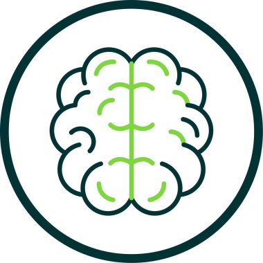 Beyin simgesi, vektör illüstrasyonu 