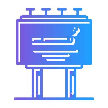 reklam panosu simgesi, vektör illüstrasyonu basit tasarım