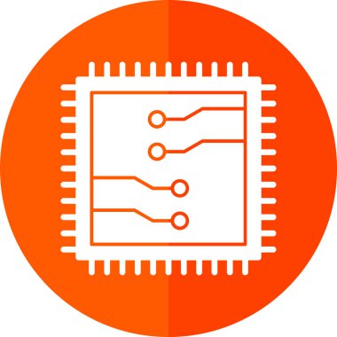 çip simgesi, vektör illüstrasyonu basit tasarım