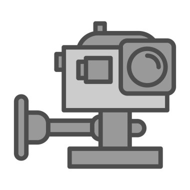 Eylem Kamerası simgesi, vektör illüstrasyonu basit tasarım