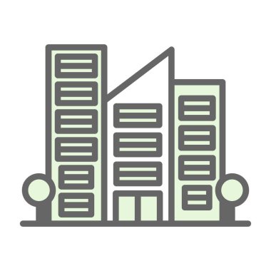 bina simgesi, basit vektör illüstrasyonu