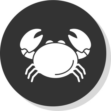 Yengeç simgesi vektör illüstrasyonu