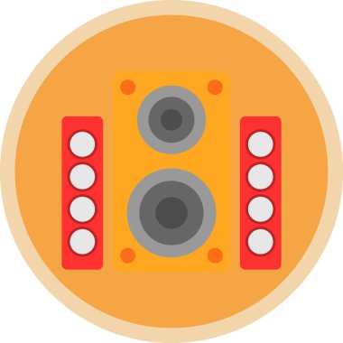 Müzik hoparlör satırı simgesi 