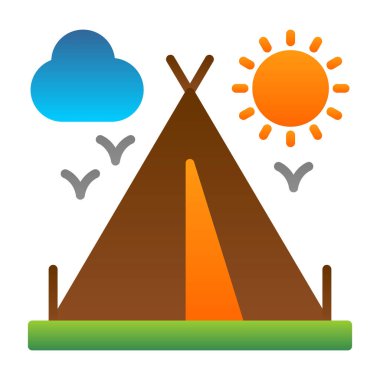 Çadırlı kamp çadırı.