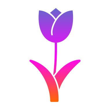 Lale çiçek simgesinin vektör illüstrasyonu