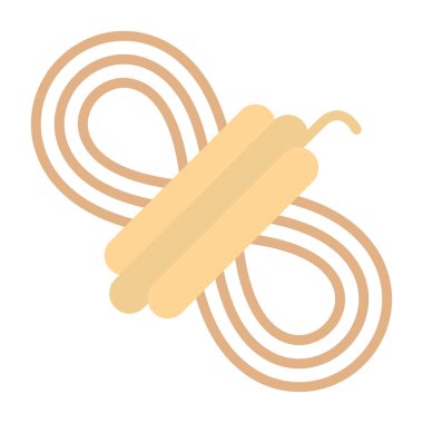 İp düz simgesinin vektör illüstrasyonu