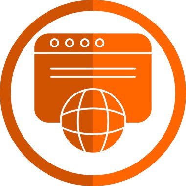 Web tarayıcı simgesi, vektör illüstrasyonu basit tasarım