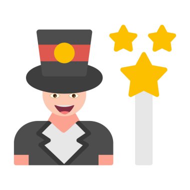 Çizgi film karakterinin vektör çizimi.