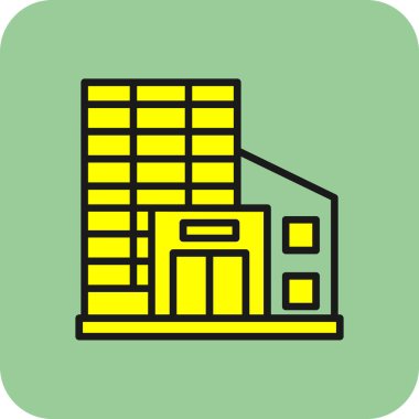 Basit Alışveriş Merkezi simgesi, vektör illüstrasyonu