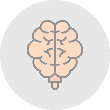 Beyin simgesi, vektör illüstrasyonu 