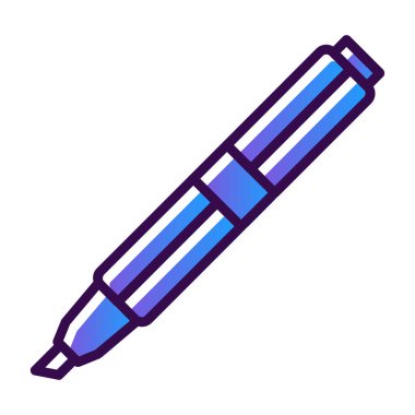 İşaretleyici kalem simgesi, vektör illüstrasyonu basit tasarım