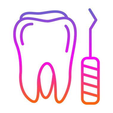 Dişçi. Web simgesi basit illüstrasyon