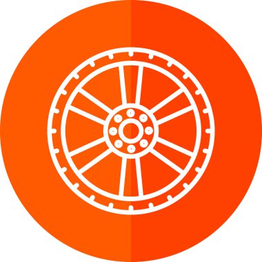 Bir tekerlek simgesinin vektör illüstrasyonu