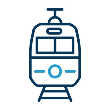 tren simgesi, vektör illüstrasyonu basit tasarım