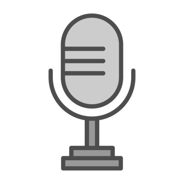 mikrofon simgesi, vektör illüstrasyonu basit tasarım