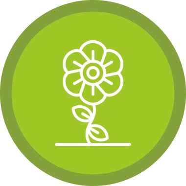 beautiful flower vector line icon